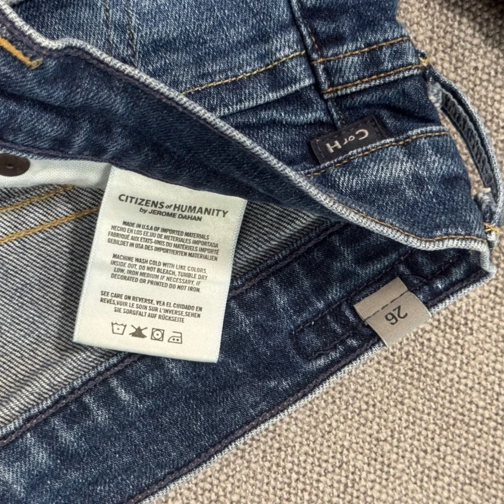 Citizens of Humanity Elsa Mid Rise Slim Fit Crop Jeans Women Size 26 Medium Wash